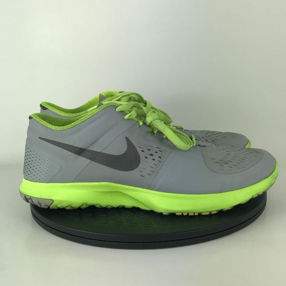 Nike FS Lite Trainer Gray/Green Athletic Running Shoes 615972-012 Men's Size 11 - Picture 4 of 12